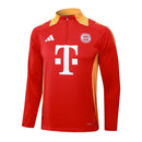 Conjunto Bayern de Munique Zíper Curto Treino Vermelho 2024/25