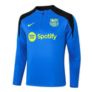 Conjunto Barcelona Zíper Curto Treino Azul 2024/25