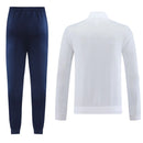 Conjunto Real Madrid Zíper Longo Branco e Azul